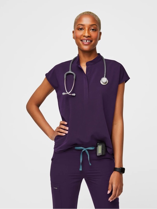 Figs Tops - FIGS PURPLE JAM RAFAELA OVERSIZED TOP